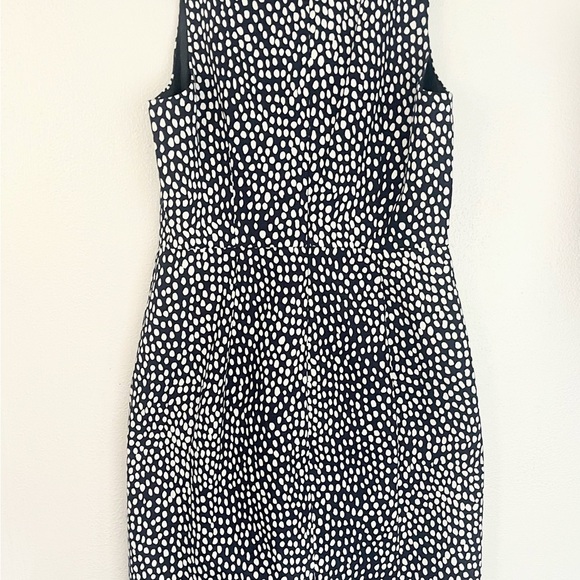 J. Crew Navy and White Basketweave “Oncilla” Sleeveless Sheath - Picture 6 of 12